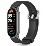 Juoda apyrankė Xiaomi Smart Band 8 / 9 / 10 / NFC Tech-Protect Iconband Classic su ryškiu išmaniuoju ekranu