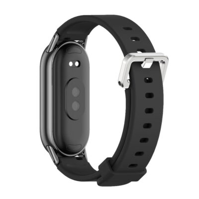 Juoda apyrankė Xiaomi Smart Band 8 9 10 NFC Tech-Protect Iconband Classic iš nugarėlės su reguliuojamu dirželiu