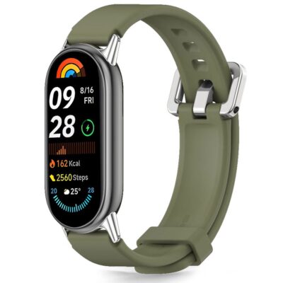 Zalia apyranke Xiaomi Smart Band 8 9 10 NFC Tech-Protect Iconband Classic su ekranu ir metalo sagtimi