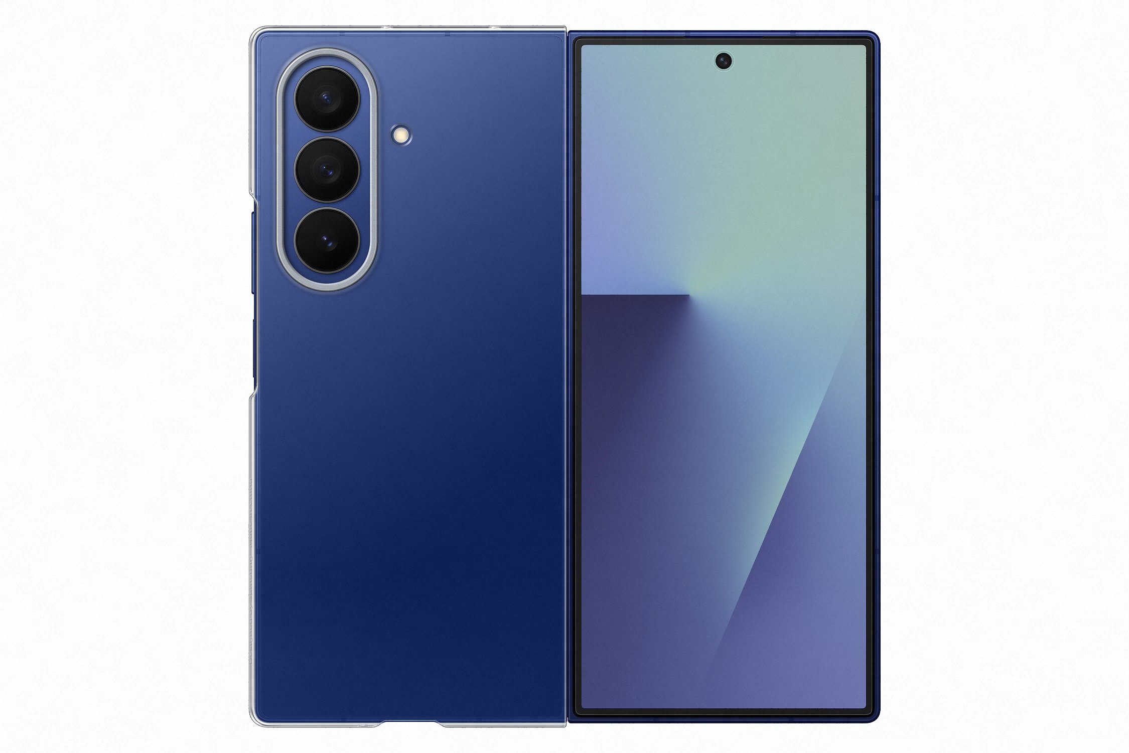 Skaidrus originalus dėklas EF-AF966CTE Clear Cover telefonui Samsung Galaxy Z Fold 7 Skaidrus originalus dėklas EF-AF966CTE Clear Cover telefonui Samsung Galaxy Z Fold 7, matomas priekis ir nugarėlė