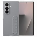 Pilkas originalus dėklas Samsung Galaxy Z Fold 7 EF-MF966CJE silikoninis su Kickstand laikikliu