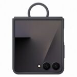 Juodas originalus dėklas EF-PF766TBE silikoninis su žiedu Samsung Galaxy Z Flip 7 telefonui