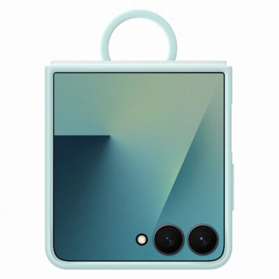mėtos spalvos originalus dėklas ef-pf766tbe silicone cover su žiedu telefonui samsung galaxy z flip 7