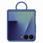 Mėlynas originalus silikoninis dėklas EF-PF766TNE su žiedu Samsung Galaxy Z Flip 7 telefonui