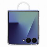 Skaidrus originalus deklas EF QF766CTE Ring Clear Cover telefonui Samsung Galaxy Z Flip 7 su matomu telefono dangteliu ir kamera