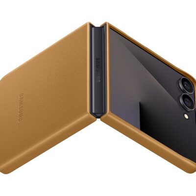 Camel originalus dėklas EF-VF766PAE KindSuit telefonui Samsung Galaxy Z Flip 7 rudos spalvos