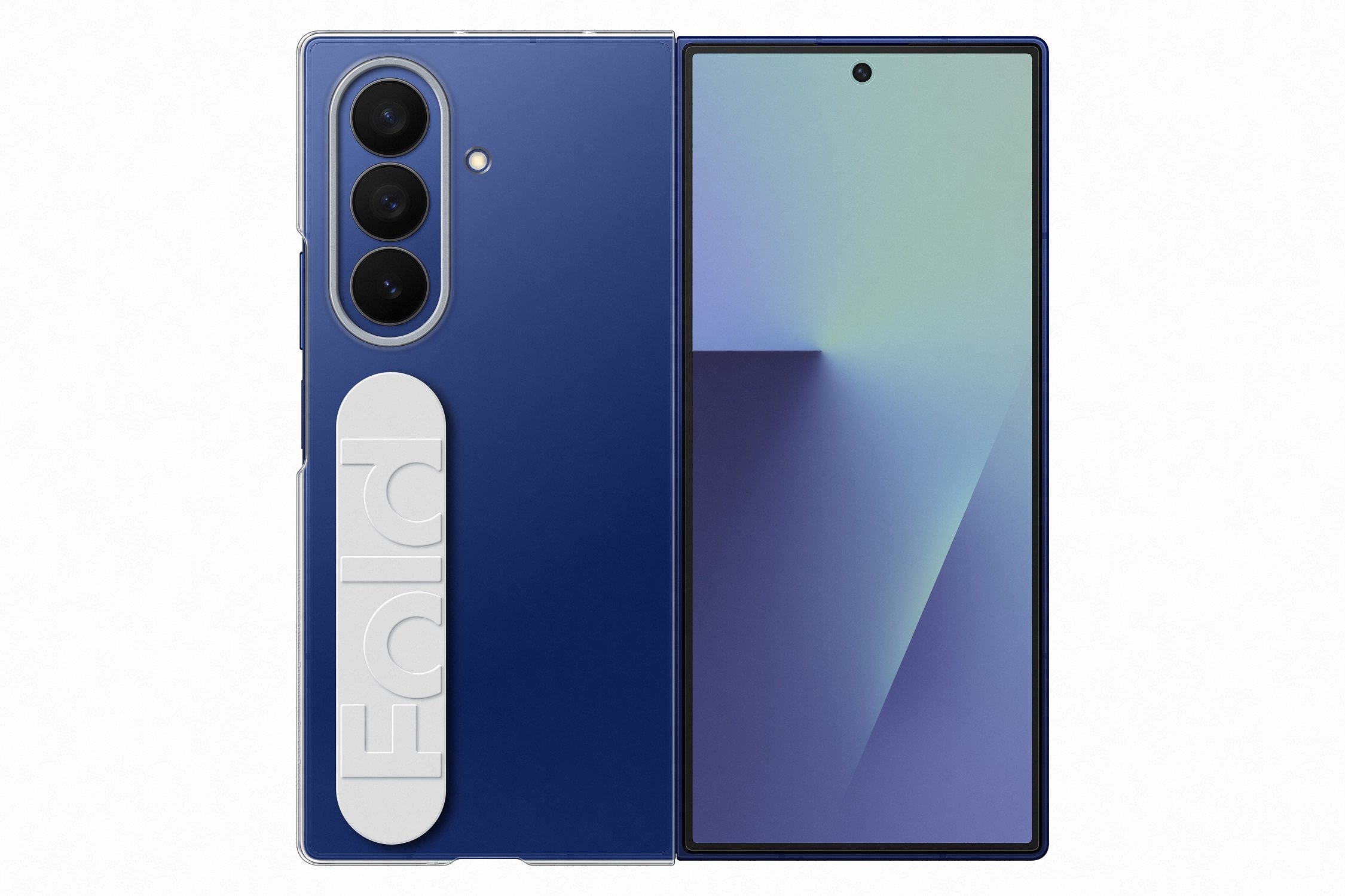 Skaidrus originalus deklas EF-QF966CTE Clear Grip Cover telefonui Samsung Galaxy Z Fold 7 Skaidrus originalus deklas EF-QF966CTE Clear Grip Cover telefonui Samsung Galaxy Z Fold 7 ant melyno telefono nugarines puses