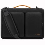 Juodas-oranžinis krepšys Laptop 13-14 TECH-PROTECT DEFENDER BAG su rankena ir peties diržu