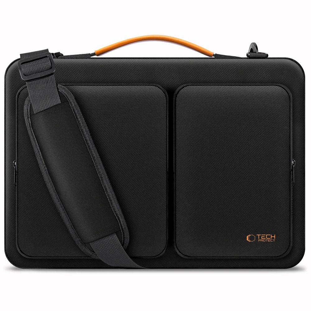 Juodas-oranžinis krepšys Laptop 13-14 TECH-PROTECT DEFENDER BAG Juodas-oranžinis krepšys Laptop 13-14 TECH-PROTECT DEFENDER BAG su rankena ir peties diržu
