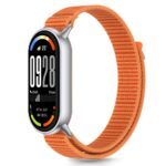 Oranžinė-pilka apyrankė Xiaomi Smart Band 8 9 10 NFC Tech-Protect Nylon Stripe festivalinė ir sportinė