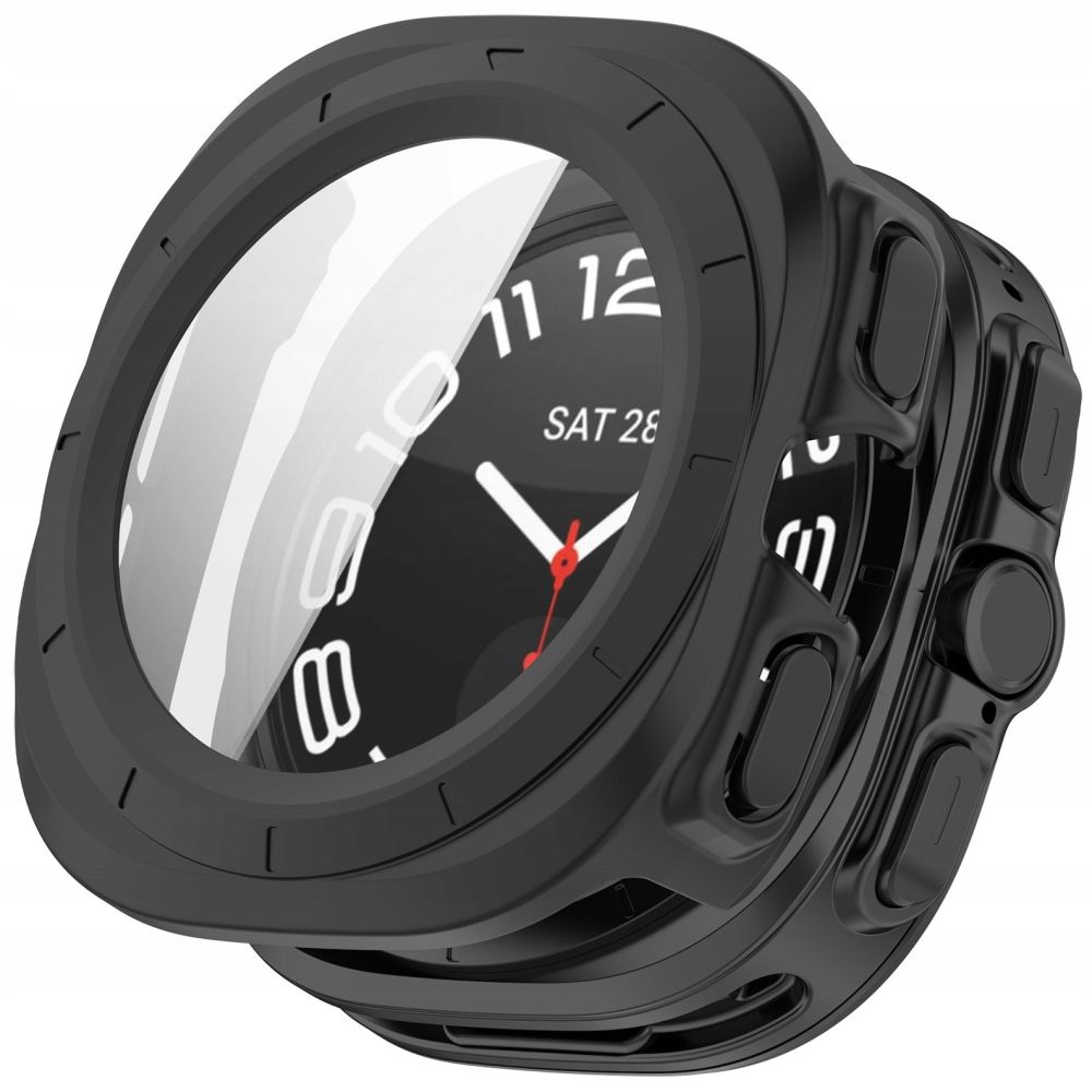 Juodas dėklas Samsung Galaxy Watch Ultra 2024 2025 47 MM Tech-Protect Defense Juodas dėklas Samsung Galaxy Watch Ultra 2024 2025 47 MM su ekrano apsaugos dangteliu