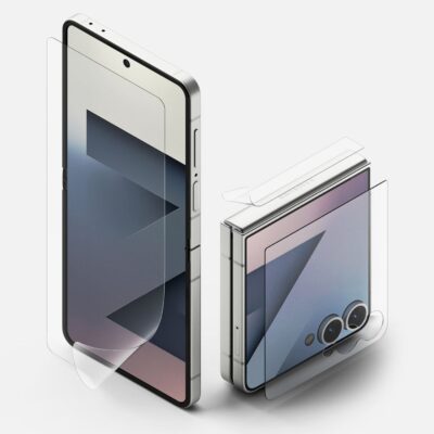 apsauginė ekrano plėvelė skirtą Samsung Galaxy Z Flip 7 su priekine ir galine dalimis