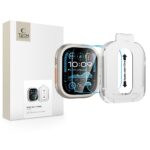 Skaidrus apsauginis ekrano stiklas Apple Watch Ultra 1 2 49mm TECH-PROTECT EASY SET 2-PACK su priedais ir pakuote