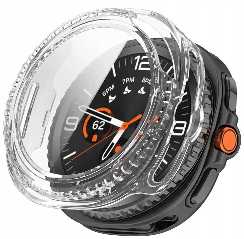 Skaidrus dėklas Samsung Galaxy Watch 8 Classic 46 MM Skaidrus dėklas Samsung Galaxy Watch 8 Classic 46 MM Tech-Protect Defense ant juodos apyrankės