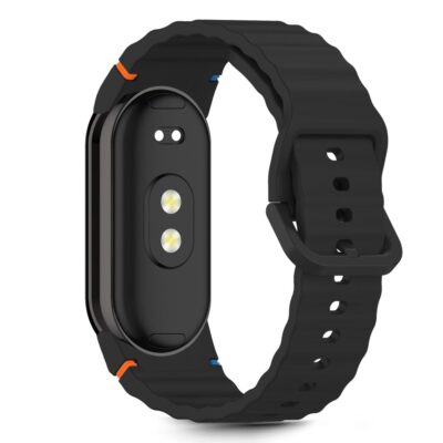 Juoda apyranke Xiaomi Smart Band 8 9 10 NFC Tech-Protect silikonine sportine apyranke