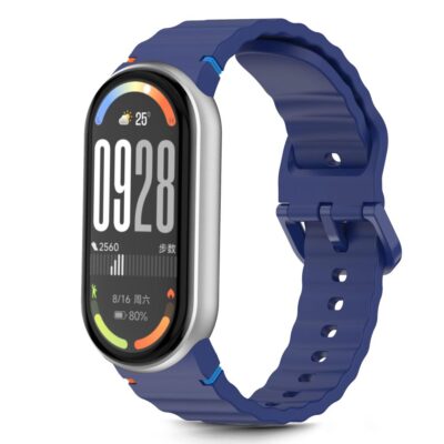Mėlyna apyrankė Xiaomi Smart Band 8 su silikonine sportine apyranke