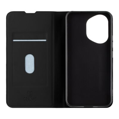Juodas dėklas Honor 400 OBAL:ME SmoothTouch atviras, su skaidriu kortelės langeliu