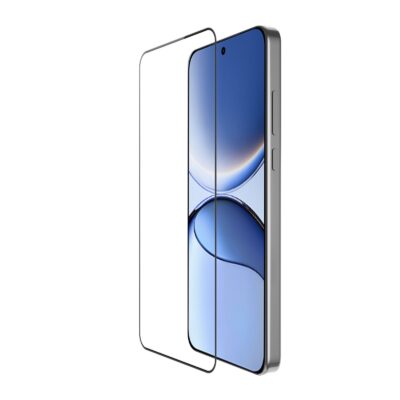 Juodas apsauginis grūdintas stiklas Nillkin Tempered Glass 2.5D CP+ PRO telefonui Xiaomi Poco F7 su matoma telefono ekrano apsauga