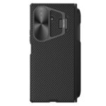 Juodas dėklas Nillkin CamShield Prop Pen Slot telefonui Samsung Galaxy Z Fold 7 su raštuota tekstūra