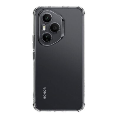Skaidrus dėklas Tactical TPU Plyo telefonui Honor 400 Pro ant juodo Honor telefono