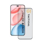 Juodas apsauginis ekrano stikliukas Honor 400 Pro Tactical Glass Shield 5D ant telefono ekrano