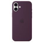 Plum originalus dėklas MYYD3ZM/A Silicone Cover Magsafe telefonui Apple iPhone 16 Plus tamsiai violetinės spalvos