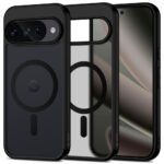 Juodas matinis dėklas Google Pixel 10 10 Pro Tech-Protect Magmat Magsafe su magnetiniu žiedu aplink telefono kamerą