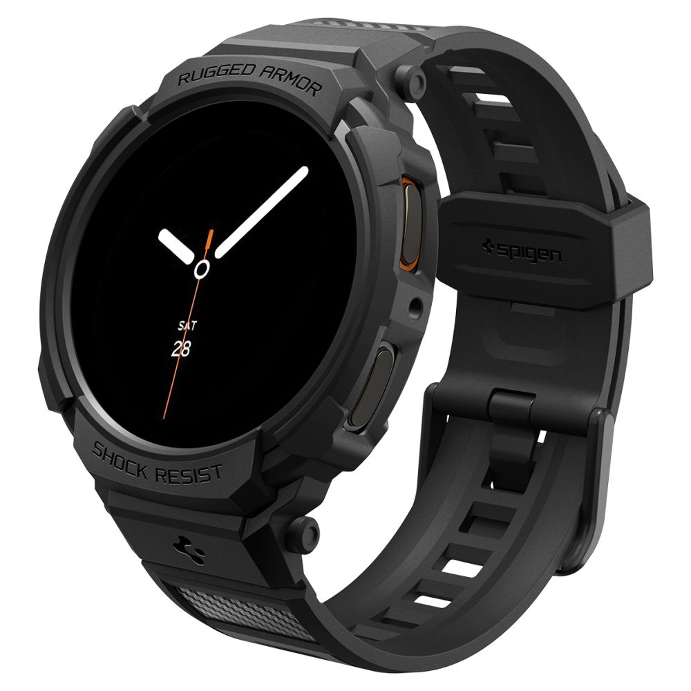 Juodas dėklas ir apyrankė Samsung Galaxy Watch 8 (40mm) Spigen Rugged Armor Pro Juodas dėklas ir apyrankė Samsung Galaxy Watch 8 (40mm) Spigen Rugged Armor Pro aplinka