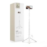 Balta asmenukių lazda TECH-PROTECT L09S BLUETOOTH SELFIE STICK TRIPOD su trikojiniu stovėjimu ir nuotolinio valdymo pultu