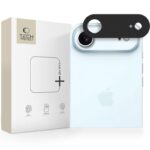 Juoda galinės kameros apsauga Apple Iphone 17 Air Tech-Protect Camalloy Fit+ ant balto fono su pakuote