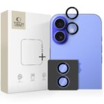 Juodas stiklas galiniai kamerai Apple Iphone 17 Tech-Protect Camring Fit+ su apsauga nuo pirštų atspaudų ir įbrėžimų