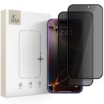 Juodas privatumo apsauginis ekrano stikliukas Apple Iphone 16 Pro Max 17 Pro Max TECH-PROTECT GLASS Spy 2-PACK