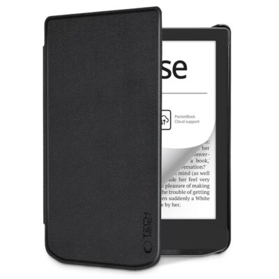 Juodas dėklas Pocketbook Verse Pro Lite Tech Protect SmartCase su tekstūriniu paviršiumi