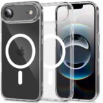 skaidrus dekla apple iphone 17 air tech-protect flexair hybrid magsafe su apsauga kamerai ir magnetiniu ziedu