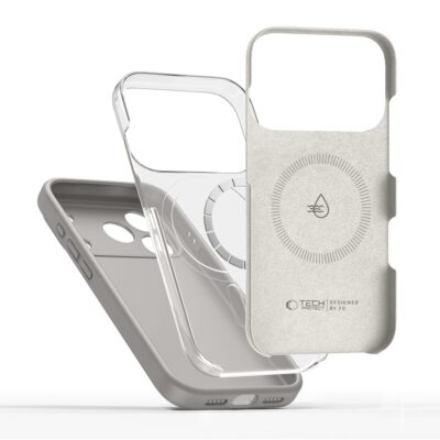 akmens spalvos deklas Apple Iphone 17 Pro Tech-Protect Liquid Silicone Magsafe detaliu vaizdas