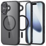 Juodas-skaidrus dėklas Apple Iphone 17 Tech-Protect Magmat Magsafe su magnetiniu žiedu ir kamera