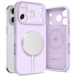 Mauve dėklas Apple Iphone 17 Pro Max Tech-Protect Liquid Silicone Magsafe švelnios violetinės spalvos