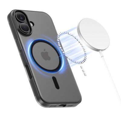 Matinis juodas dėklas Apple Iphone 17 Tech-Protect Magslim Magsafe su magnetiniu tvirtinimu
