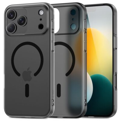 Matinis juodas dėklas Apple Iphone 17 Pro Max Tech-Protect Magslim Magsafe su matine tekstūra ir magnetine apsauga