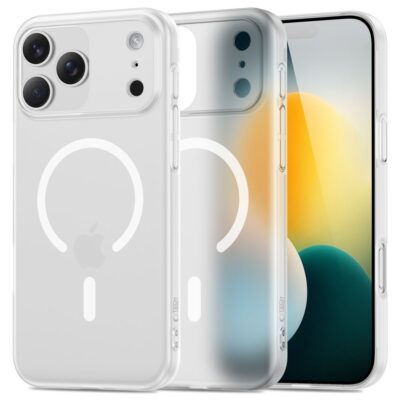 Matinis baltas dėklas Apple Iphone 17 Pro Max Tech-Protect Magslim Magsafe su magnetiniu žiedu