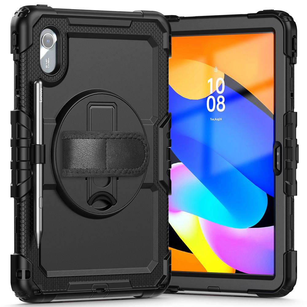 Juodas dėklas Lenovo Idea Tab 11.0 TB-336 Tech-Protect Solid 360 Juodas dėklas Lenovo Idea Tab 11.0 TB-336 Tech-Protect Solid 360 su apsauginiais kampais ir rankena