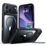Juodas-skaitrus deklas Apple Iphone 17 Pro Max ESR CLASSIC HYBRID KICKSTAND MAGSAFE beapsauga ir magnetiniu ziedu