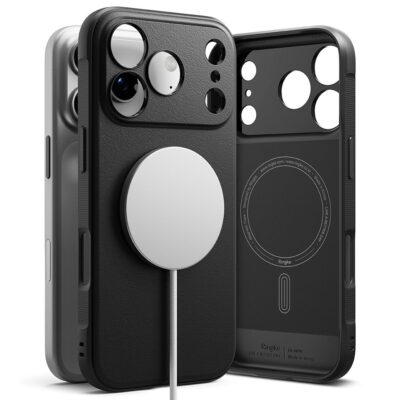 Juodas dėklas Apple Iphone 17 Pro Ringke Onyx Magnetic Magsafe su magnetiniu įkrovikliu
