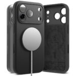 Juodas silikono magnetinis dėklas Apple Iphone 17 Pro su kameros apsauga