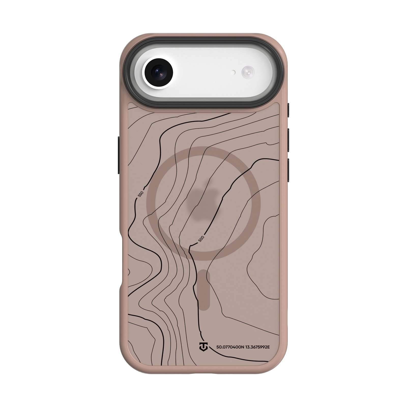 Moucha Moose dėklas Apple Iphone 17 Air Moucha Moose dėklas Apple Iphone 17 Air Tactical MagForce Hyperstealth Sika su topografinio žemėlapio raštu