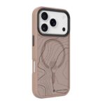 Moucha Moose dėklas Apple Iphone 17 Pro tactical magforce hyperstealth sika rusvai rožinės spalvos su žemėlapio piešiniais