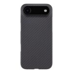Juodas dėklas Tactical MagForce Aramid telefonui Apple iPhone 17 Air su tekstūruota paviršiaus rašto struktūra