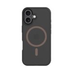Juodas Moucha Moose dėklas Apple iPhone 17 su matiniu paviršiumi ir kamerų apsaugos rėmeliu