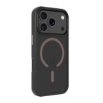 Juodas Moucha Moose dėklas Apple Iphone 17 Pro su matiniu paviršiumi ir magnetiniu žiedu