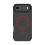 Juodas-raudonas dėklas Apple Iphone 17 Air Tactical MagForce Hyperstealth 2.0mm su raudonu žiedu ir mygtukais